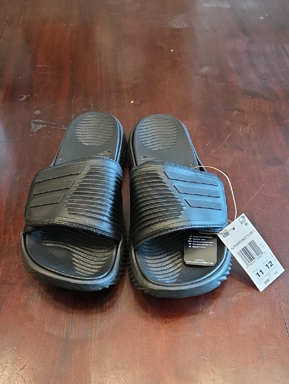 Adidas Adibounce Slide 2.  Triple-black Size 11 Men.